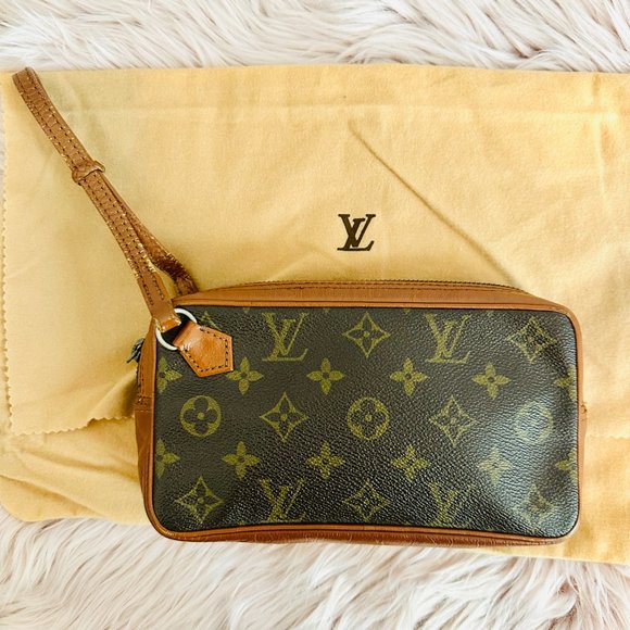 AUTHENTIC LOUIS VUITTON MONOGRAM CLUTCH WRISTLET VINTAGE - Picture 2 of 11